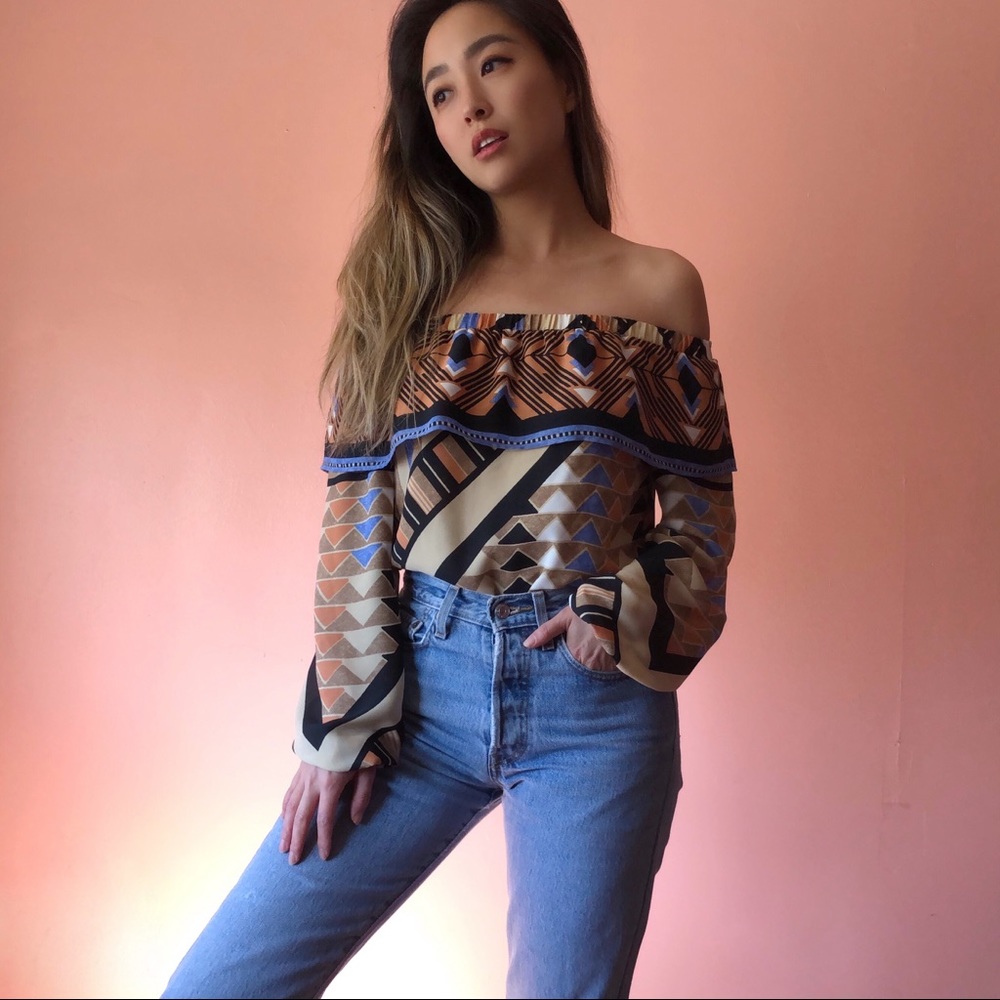 H&M Tribal Print Blouse
